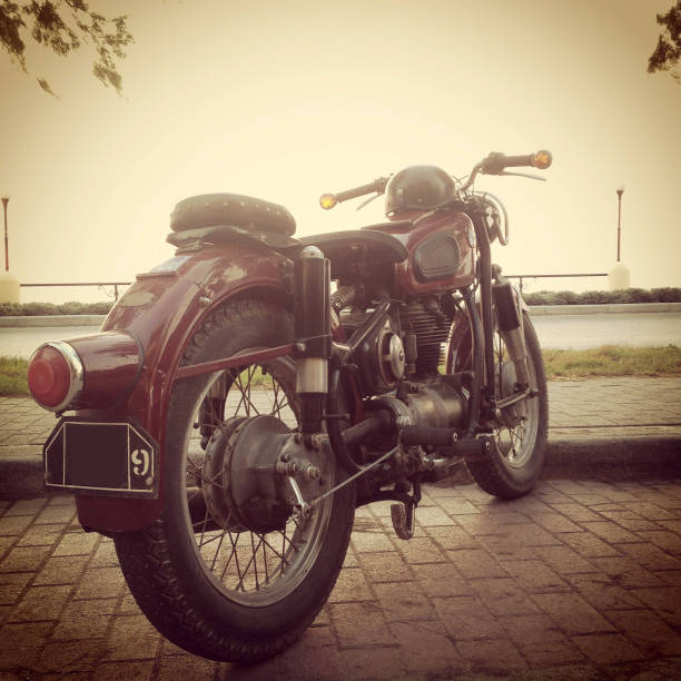 An old Bmw Motorcycle