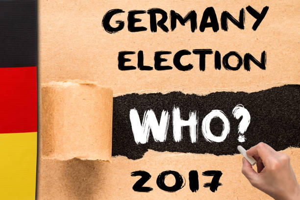 istock Election 2017, inscription on torn paper sheet 843697614