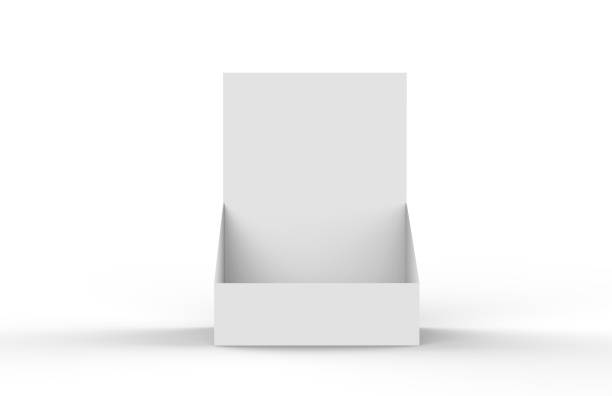 Holder For Advertising, Leaflets, Products Mock Up Template On Isolated White Background