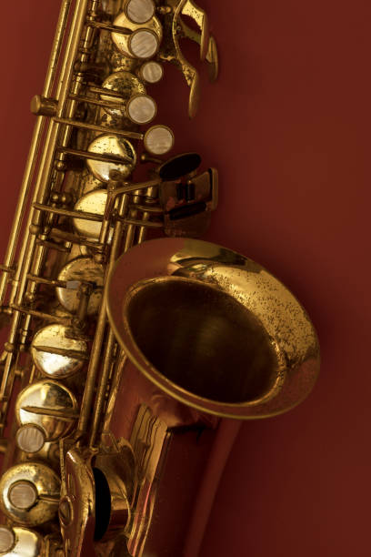 istock Close up of vintage saxophone 843702384