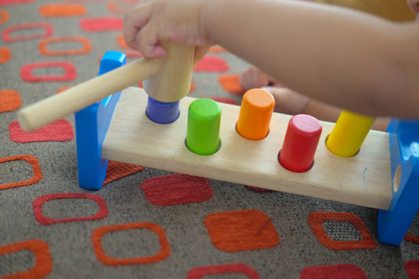 istock Educational blocks made of natural wood, play and learn 843703090