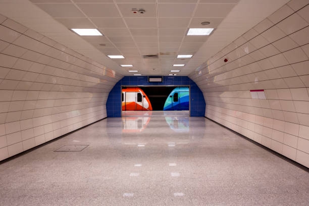istock Underground metro train wagons parked at istanbul turkey 843712146