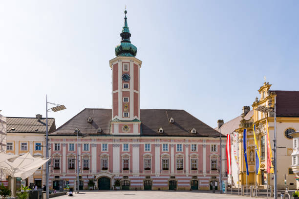 Historic town hall of Sankt Pölten stock photo