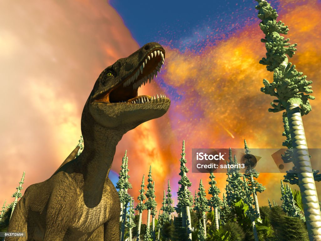 Doomsday Riding Dinosaur Dinosaur Doomsday 3d Rendering Stock Photo - Download Image Now ...
