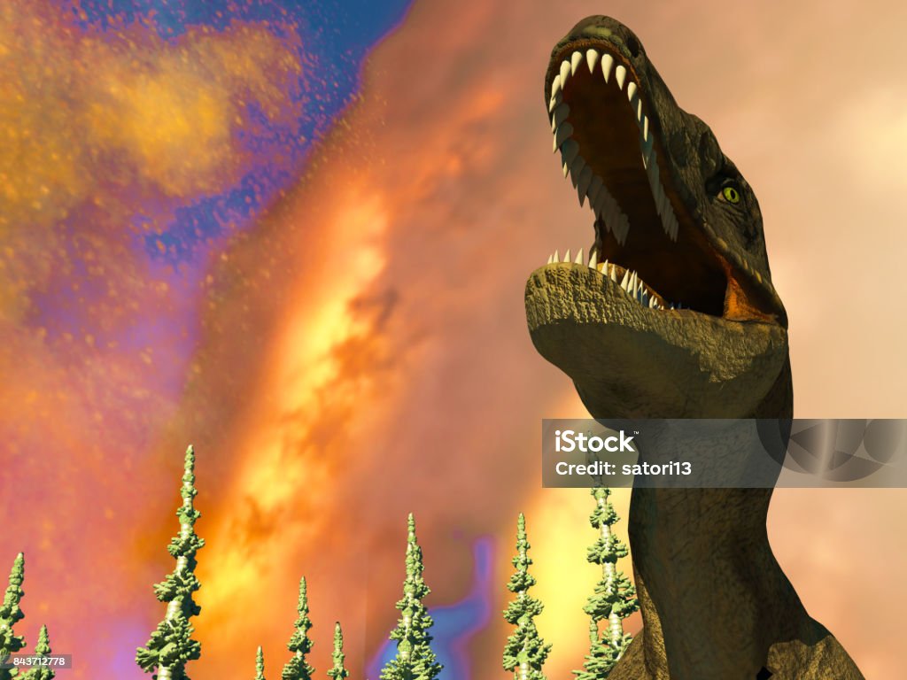 Doomsday Riding Dinosaur Dinosaur Doomsday 3d Rendering Stock Photo - Download Image Now ...