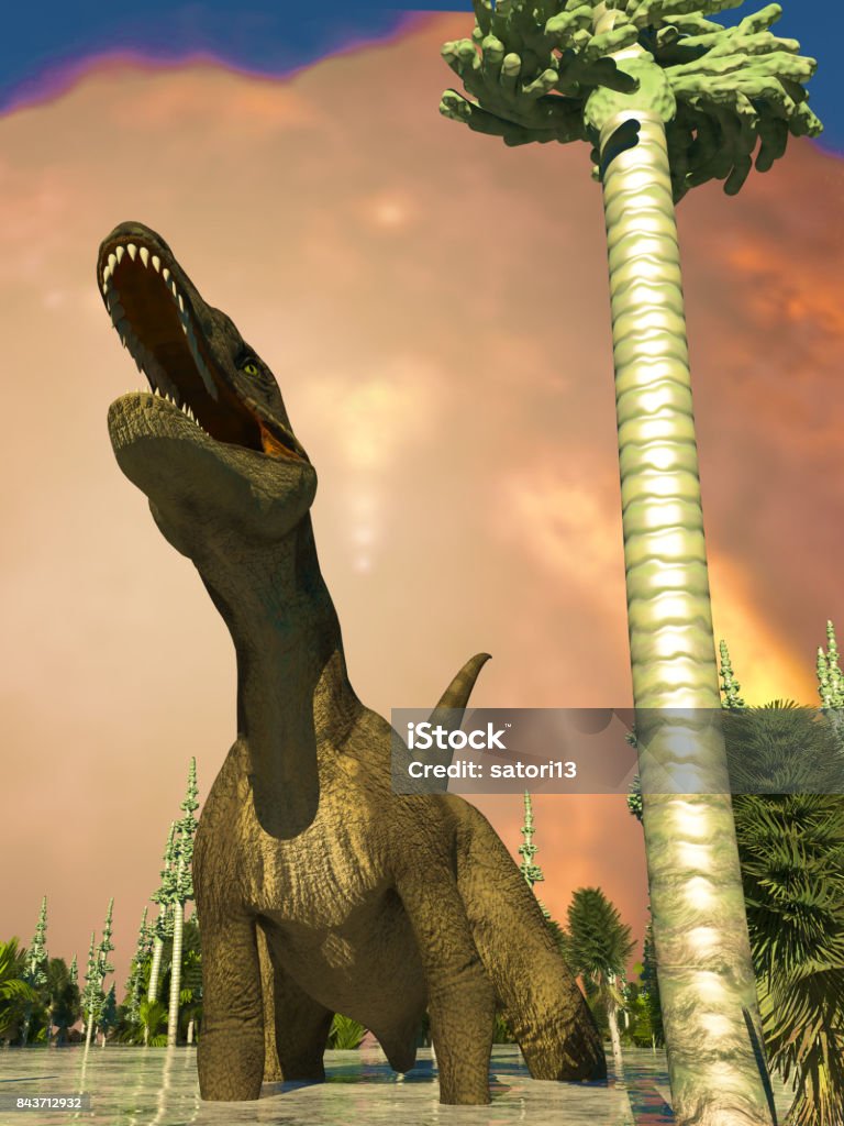 Doomsday Riding Dinosaur Dinosaur Doomsday 3d Rendering Stock Photo - Download Image Now ...