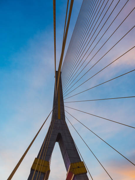 istock Twilight Sunset on Bangkok's Rama 8 Bridge 843713028