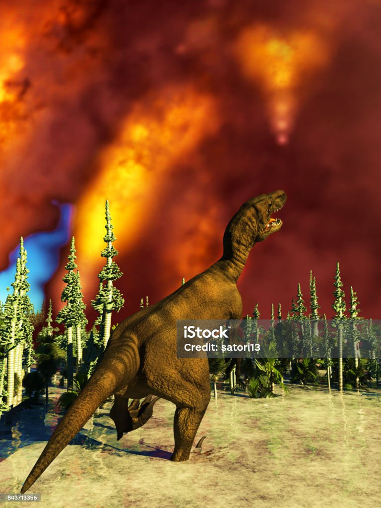 Doomsday Riding Dinosaur Dinosaur Doomsday 3d Rendering Stock Photo - Download Image Now ...