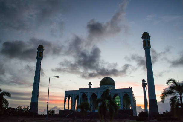 istock Songkla mosque at twilight time, Thailand 843716902