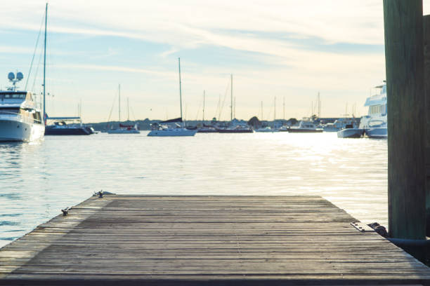 istock Sunset over the sea on the pier 843717626