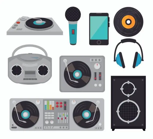 Vector illustration of Music dj party theme