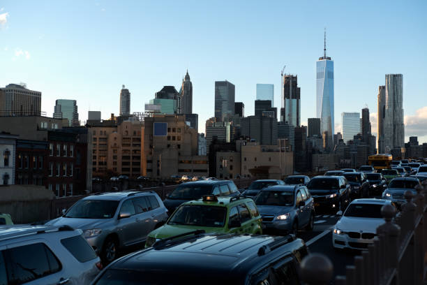 istock View of Manhattan From Brooklyn Bridge During Rush-hour 843733180