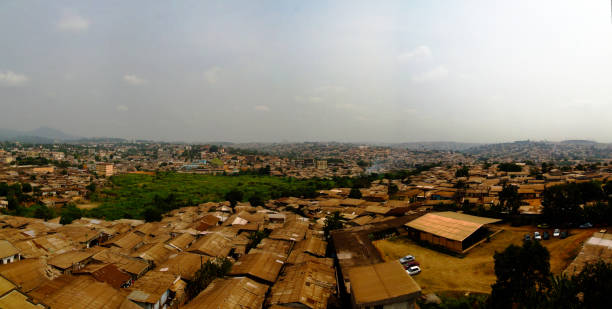 Aerial cityscape view to Yaounde, capital of Cameroon Aerial cityscape view to Yaounde, the capital of Cameroon yaounde photos stock pictures, royalty-free photos & images