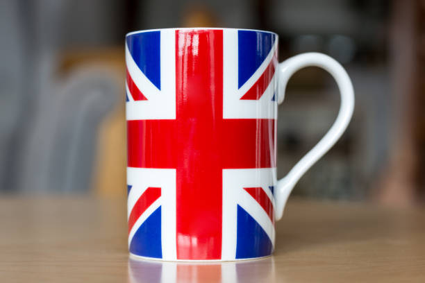 istock A Great Britain flag on a mug close up with blurry background 843735790