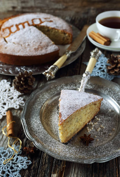 istock Homemade spiced Christmas sponge cake 843737116