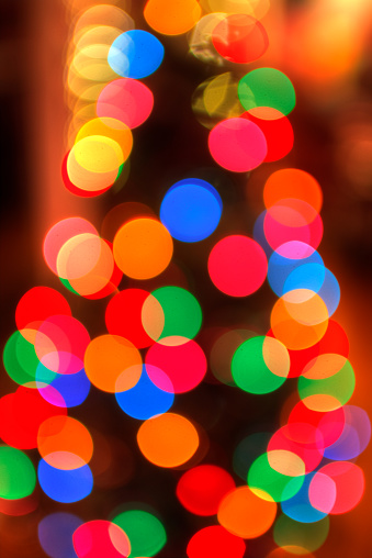Light points bokeh abstract blurred background