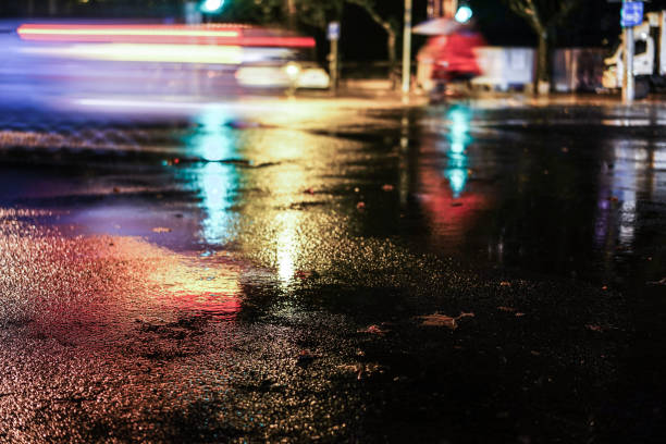 istock Rainy night in the big city 843744280