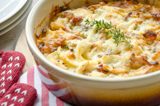 istock Creamy chicken and potato casserole 843751528