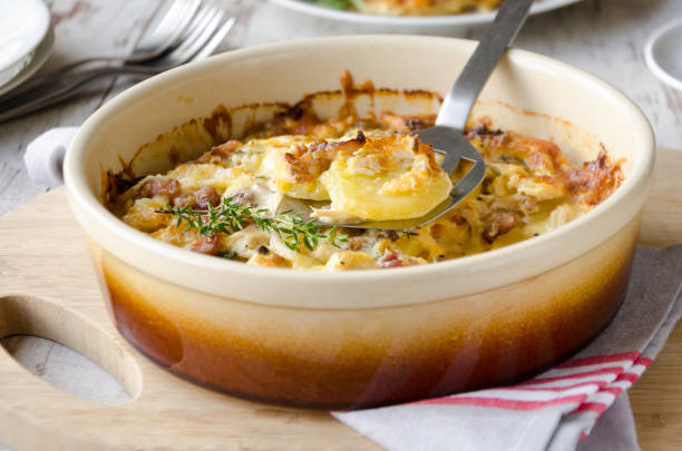 istock Creamy chicken and potato casserole 843752898