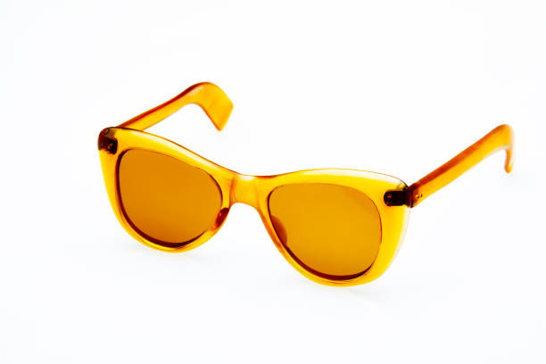 istock Studio shot on white background: yellow vintage sunglasses 843756190