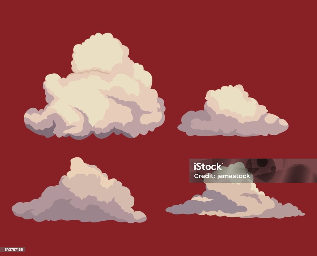 Red Cloud Vector Sky Clouds Red Background Design Stock Illustration - Download Image ...