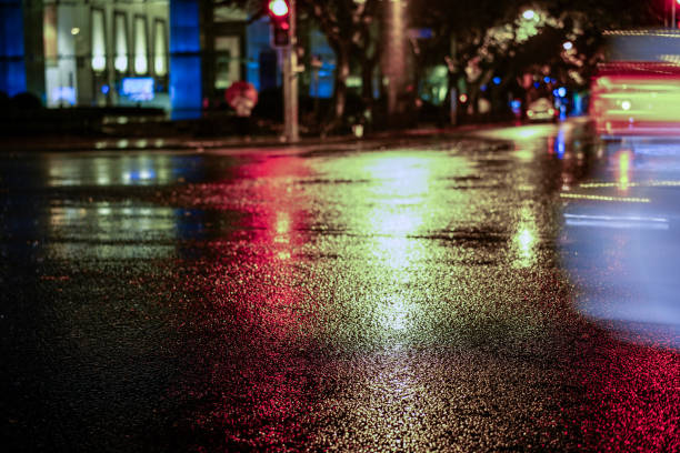 istock Rainy night in the big city 843759592