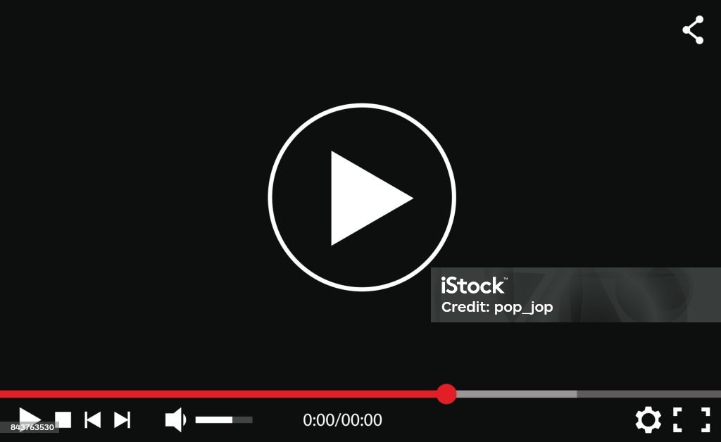 Abstract Video Player Interface Abstract Video Player Interface Vector Mockup Stock Illustration ...