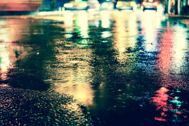 istock Rainy night in the big city 843764810