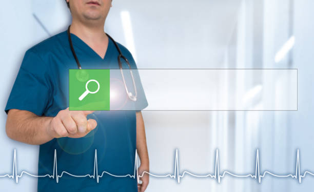 istock Browser doctor shows on viewer with heart rate concept 843765338