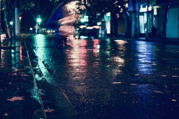 istock Rainy night in the big city 843771450