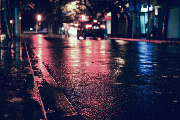 istock Rainy night in the big city 843771512