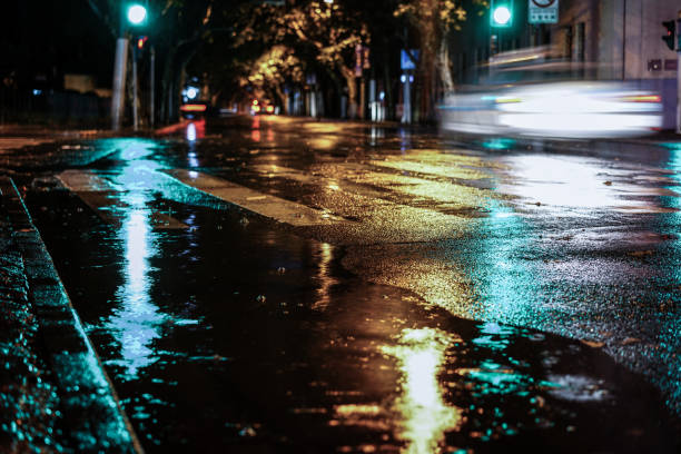 istock Rainy night in the big city 843771804