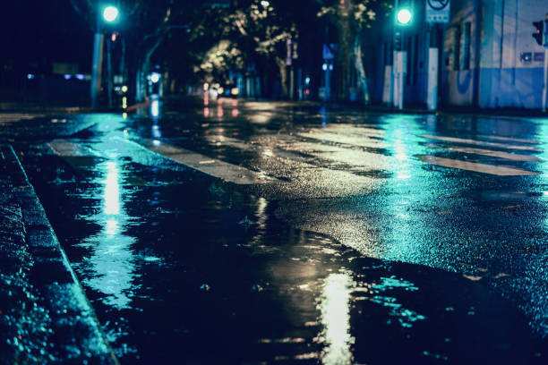 istock Rainy night in the big city 843771874