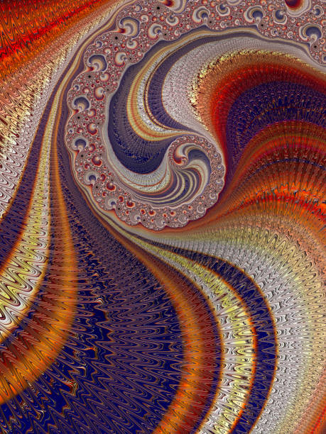 istock Multi-colored high resolution textured fractal background that reminds of a spiral design from the 60’s. 843774436