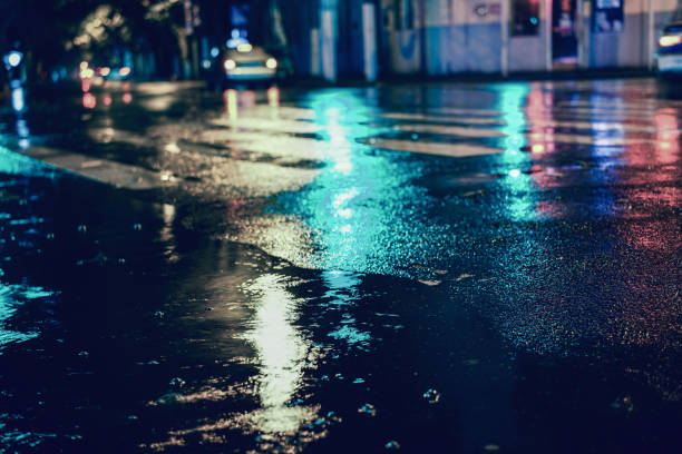 istock Rainy night in the big city 843774464