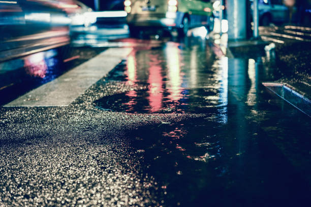 istock Rainy night in the big city 843778518