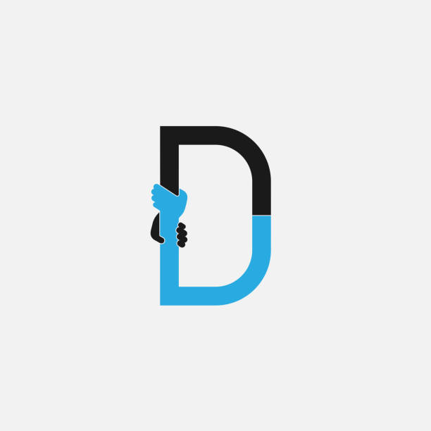 D - alphabet icon abstract and hands icon design.Business offer,partnership,hope,support or help concept. D - alphabet icon abstract and hands icon design.Business offer,partnership,hope,support or help concept.Vector illustration succor stock illustrations