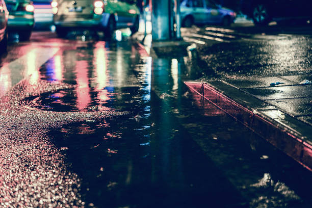 istock Rainy night in the big city 843779118