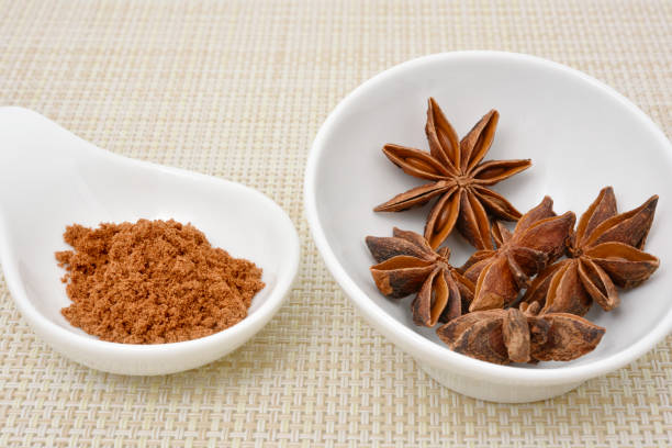 istock Whole star anise and star anise powder 843781682