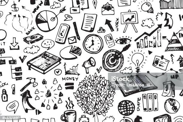 Business Doodle Vector Illustration Icon And Hand Drawn Elements Stock Illustration - Download Image Now