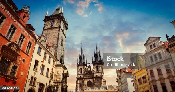Old Town Square In Prague Stock Photo - Download Image Now - Architecture, Astronomical Clock, Astronomical Clock - Prague