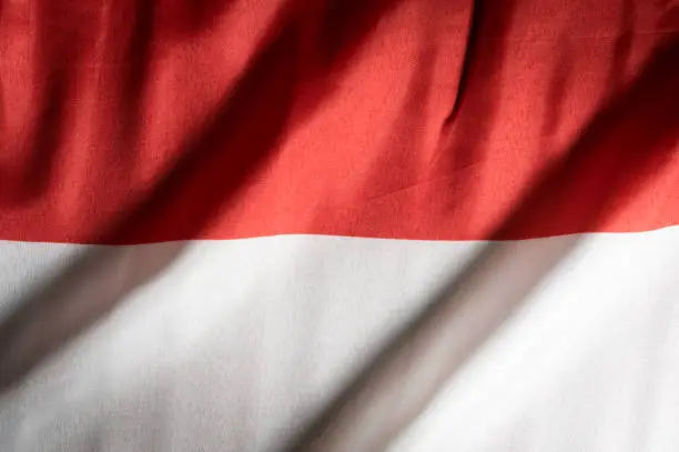 Photo of Indonesia national flag, background and concept.