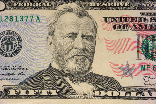 istock Macro shot of fifty dollars bill 843796738