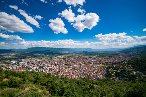 Panorama of Tetovo town