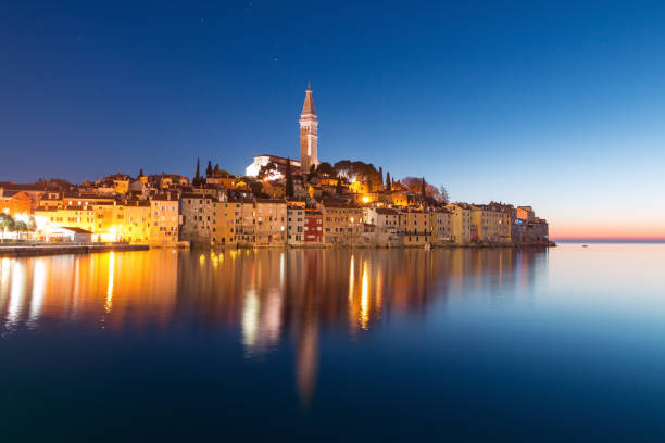 istock Sunset at medieval town of Rovinj 843797558
