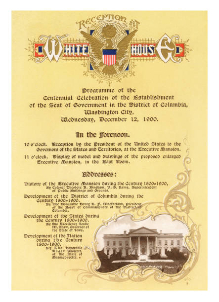 istock Invitation to the Washington, D.C., Centennial Celebration, United States, Antique American Illustration, 1900 843799972
