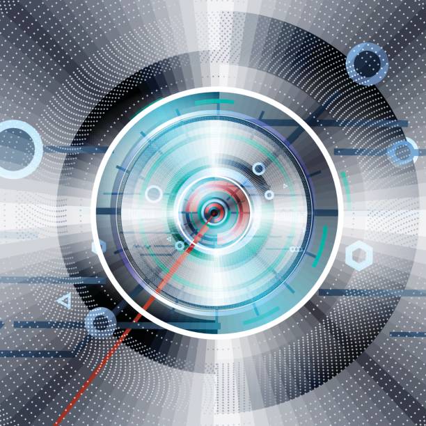istock Vector Abstract futuristic vinyl disc, Illustration technology silver color background. Hi-tech digital concept 843803646