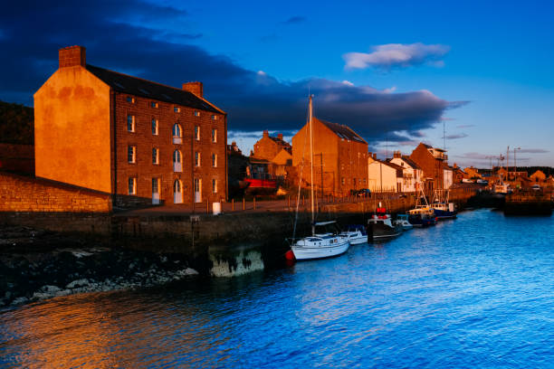Harbour at Burghead on the north coast of Morayshire, Scotland.