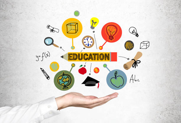 istock Businessman s hand and an education sketch 843816872