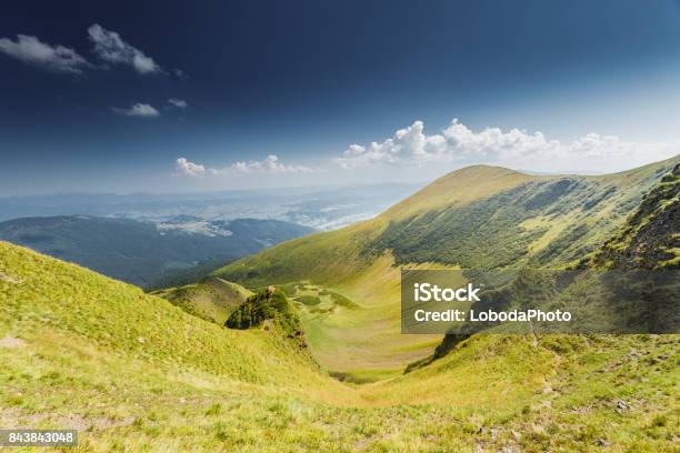 Summer Landscape In Mountains Stock Photo - Download Image Now - Agricultural Field, Beauty, Blue